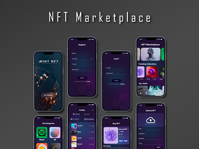 NFT Marketplace app design