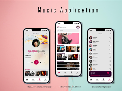 Music Mobile Application ui/ux app appdesign design music ui ux