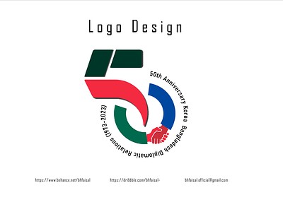 50 years Diplomatic relation logo design 50years design logo vector
