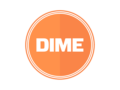 Dime 2 orange sans serif stroke