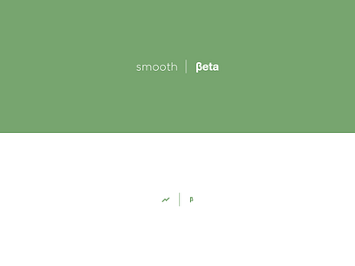 Smooth Beta beta green hairline rule sans serif smooth symbol white