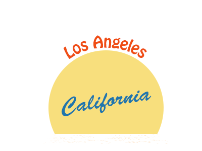 Designed With Love in... 70 california la los angeles ocean script sun sunset surf wip