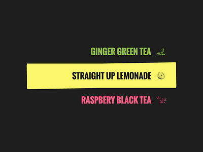 Cup & Compass Flavor List beverage drink illustration juice knockout lemonade list soday tea