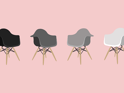 Ally Illustrates Things chairs debut illustration dribbble invite furniture modern