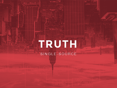 Single Source of Truth banner graphic multiply overlay