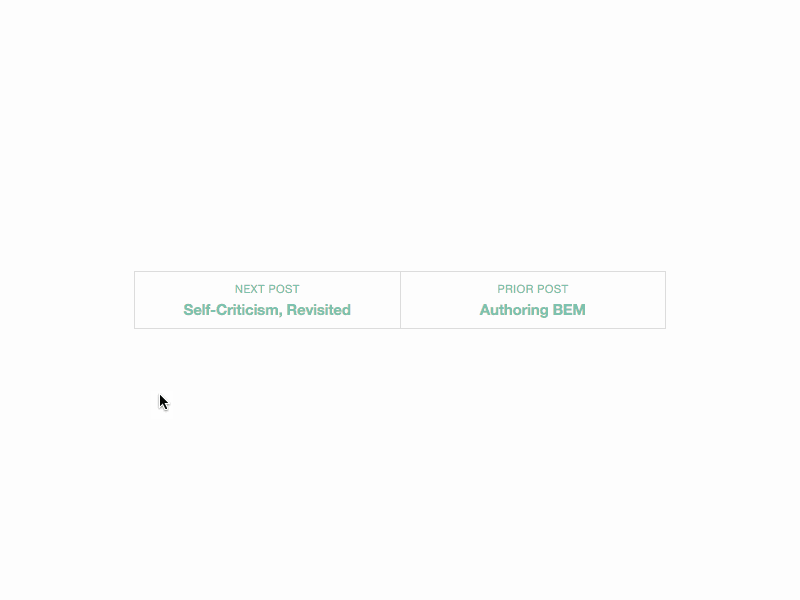 Adjacent Posts Button Bar animation blog buttons flexbox nav next pagination posts previous transition