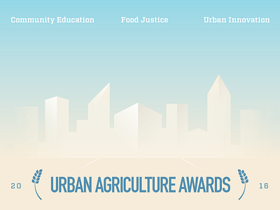 Urban Agriculture Awards 2016 agriculture awards branch farm gradient prize sans serif sky slab urban