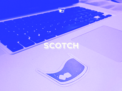 Scotchmo Sticker drink glass ice icecube icon logo scotch sticker tumbler typography
