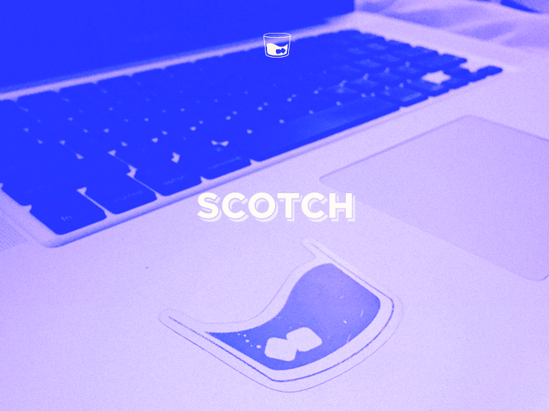 Scotchmo Sticker drink ice icecube typography logo icon glass tumbler scotch sticker