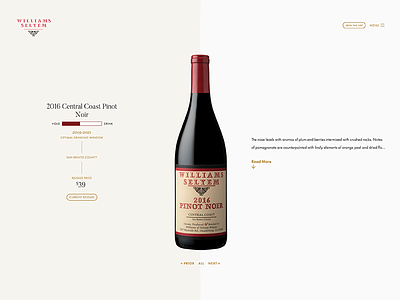 Wine Page Overview Header api bottle css stats vue web wine wordpress