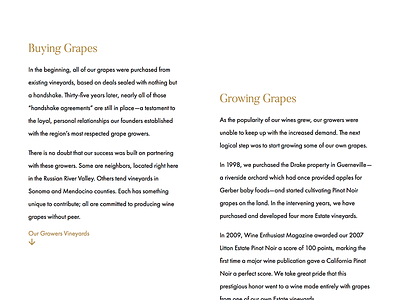 Vineyards – Buying & Growing Grapes typesetting typogaphy vineyard web wine winery
