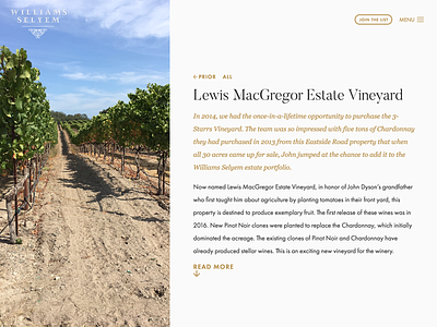 Vineyards Overview Cover above the fold cover photo intro read more sticky vineyard