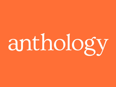 Anthology Lettering - Take 2 anthology lettering logo logotype orange serif text type typography white