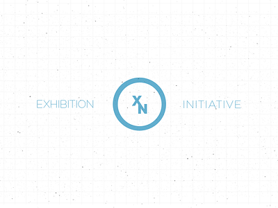 Exhibition Initiative black blue circle distressed gotham noise sans serif texture thin