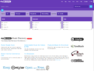 dig.ccmixter prototype