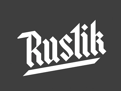 Rustik Logo blacklettering gothic logo