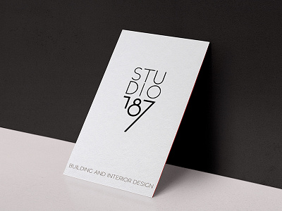 STUDIO 187 logo minimalist simple typography