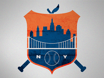 Mets Crest Dribble baseball coat of arms crest mets