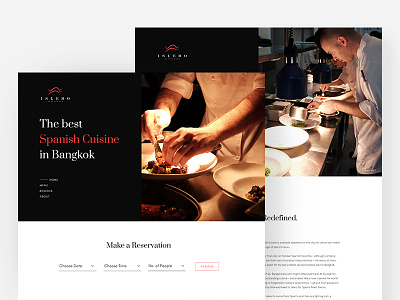 Food Site clean hero image landing page minimal ui uiux ux web design