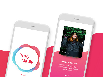 Truly Madly Redesign app bubbles colors dating friendly ios tinder ui ux uxui
