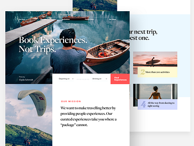 Mr Sawyer and Co. airbnb landing page travel travel agency ui ux web design