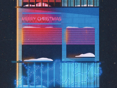 Christmas is the air! balcony blue christmas city digital digitalart family holidays illustration instagram lights love merrychristmas moonlight palace pink snow social vector window