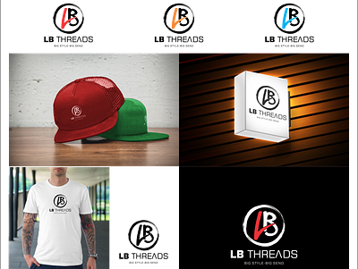 LB threads branding design graphic design illustration logo logo design typography vector