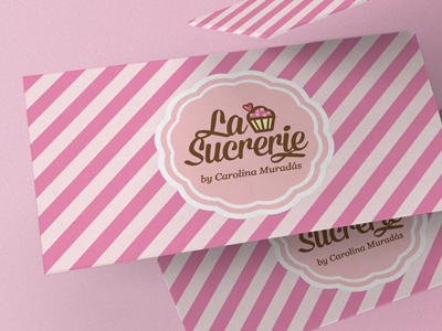 La Sucrerie {Brand} brand cupcake food identity logo pattern pink sweet
