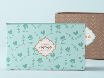 Confeitaria Neves brand cupcakes design identity logo packaging sweet