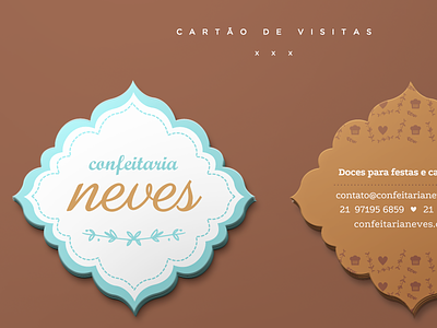 Confeitaria Neves | Business Card bakery brand business card cupcake cute identity logo