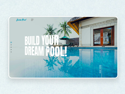 Swimming pool concept 3d animation concept design dream homepage interface motion pool relax swimming pool typography ui ux water waves webdesign website
