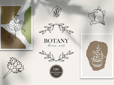 Botany line art. Vector elements art background botanic botanical botanical art botanical illustration botanicals botany botany line art design elements graphic graphic design graphic elements graphics illustration simple vector vector elements watercolor