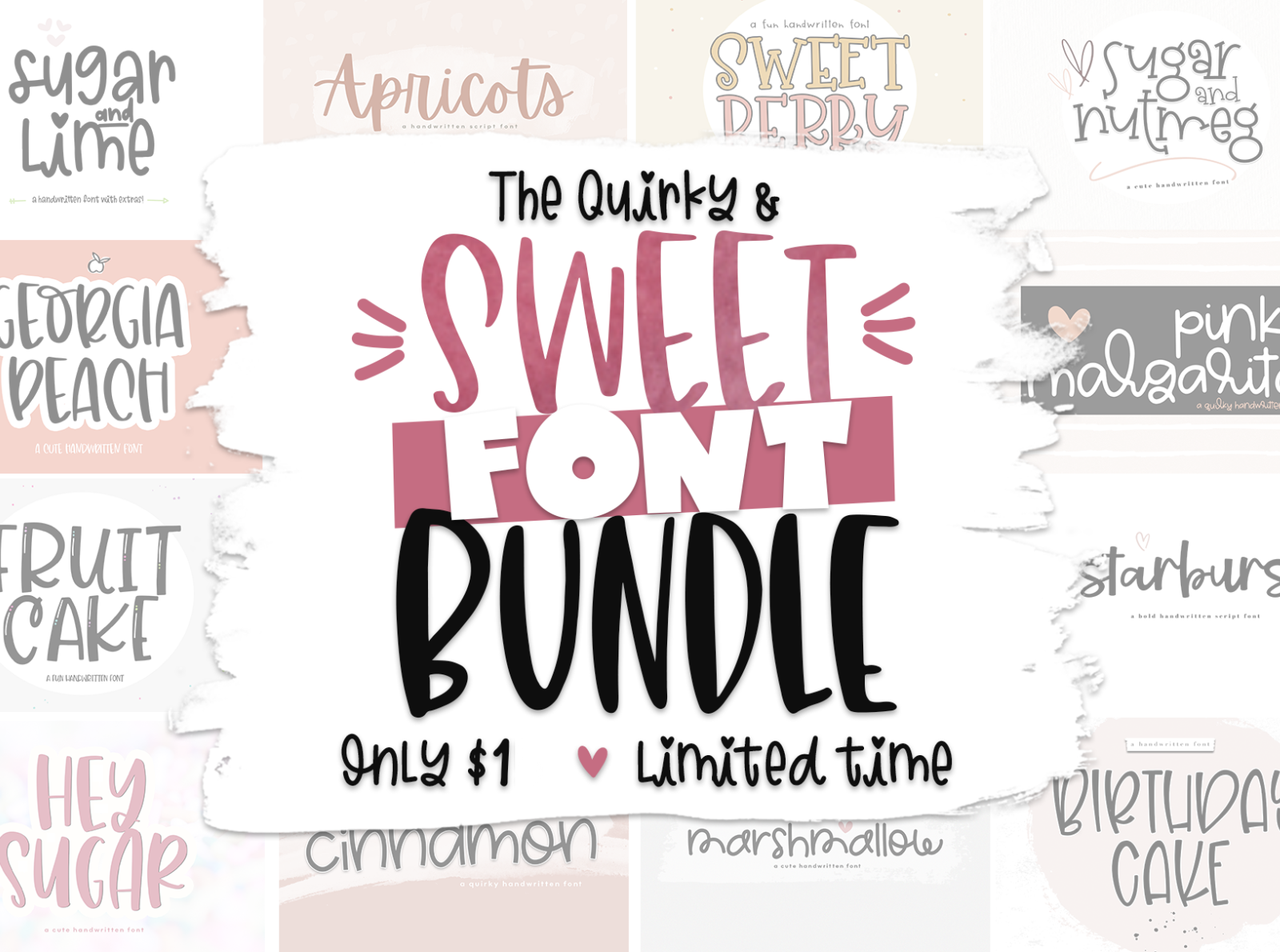 Download The Sweet Font Bundle 14 Fun Quirky Font By Graphics Collection On Dribbble