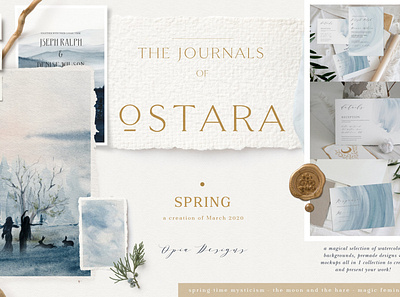 Ostara - Spring Rituals & Mockups abstract abstraction clipart design design elements floral flowers flowers illustration graphic graphic design graphic elements graphics illustration magical mockup mockup ostara pegan graphics poster spring watercolor