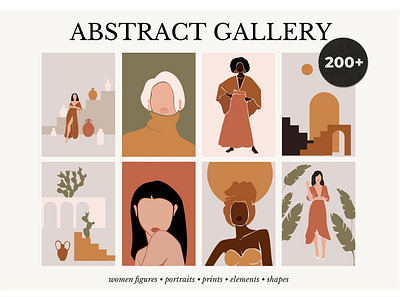 ABSTRACT GALLERY modern women prints abstract abstract art abstract shape abstract shapes clipart flowers clipart set design femininity gallery graphic graphic design graphics modern print prints shape shapes wall art women women print