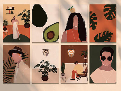 Abstract People Prints Modern Art By Graphics Collection On Dribbble