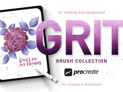 Grit Brushes for Procreate art background brush brush set brushes design drawing graphic design graphic elements grit grit brush grit brushes illustration illustrations photoshop procreate procreate brush procreate brush set procreate brushes procreate set