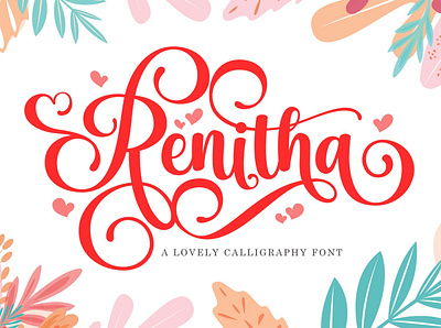 Renitha Script calligraphy calligraphy fonts design font font design font family fonts greeting cards handwriting handwriting fonts handwritten handwritten font lettering luxury font modern calligraphy modern fonts professional script script font script fonts