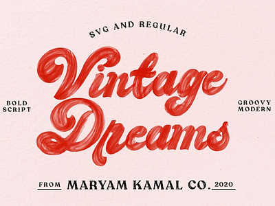 Download Vintage Dreams Modern Groovy Font By Graphics Collection On Dribbble