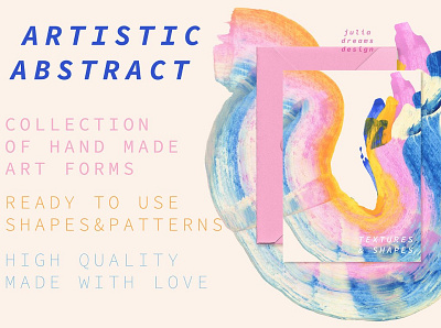 Artistic Abstract Collection abstract abstract art abstract design abstraction artistic collection design drawing hand made illustration invitation poster posters professional shape shapes simple vector watercolor wedding