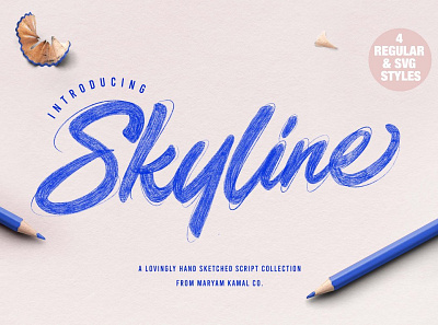 Skyline Script Font Collection calligraphy clean design designer font font collections font design fonts fonts collection inspire lettering modern calligraphy professional script script font script fonts simple trending typeface typography
