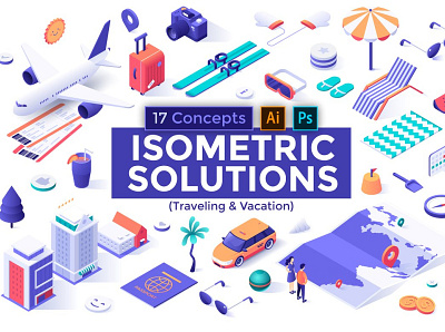 Isometric Solutions Mini. Part 4 background banner business concept design development floral icon icons illustration plan process strategy vector watercolor web design website website concept website design websites