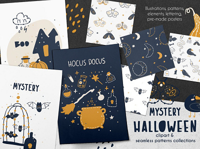 Mystery Halloween clipart collection art background bottles clipart collection design elements ghost ghosts graphic design graphics halloween halloween design illustration illustrations mystery potion pumpkins skulls vector