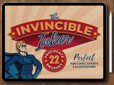 The Invincible Inker for Procreate brush brush set brushes creative design digital art flourish ink ink brush ink brushes inker paint painting procreate procreate brush procreate brushes procreate ink procreate ink brush procreate ink brushes texture