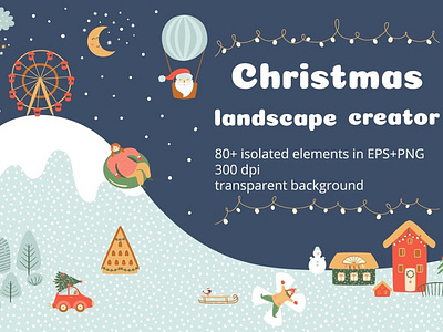 Download Christmas Scene Creator By Graphics Collection On Dribbble