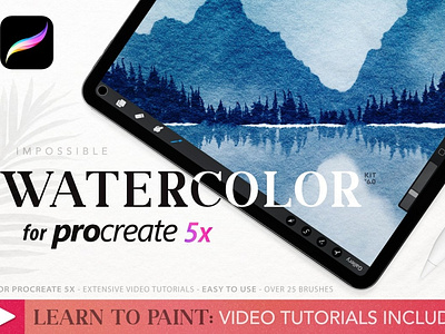 Procreate Watercolor Kit add on add ons addon addon brush addon brushes addons brush set brushes drawing paint paint watercolor painting procreate procreate brush procreate kit procreate watercolor procreate watercolor kit watercolor brush watercolor brushes watercolor paint