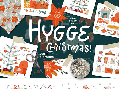 Big Hygge Christmas Bundle art background big hygge characters christmas christmas bundle christmas card christmas flyer christmas party christmas tree design elements graphic element graphic elements hygge illustration illustrations symbol vector vector illustration