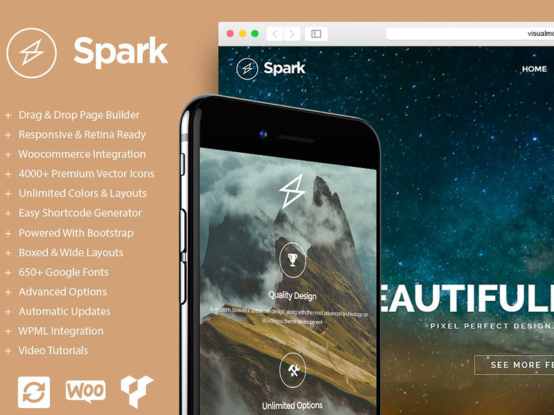 Spark - Drag & Drop WordPress Theme wordpress template theme wordpress site builder wordpress template e-commerce free wordpress theme wordpress theme free download free