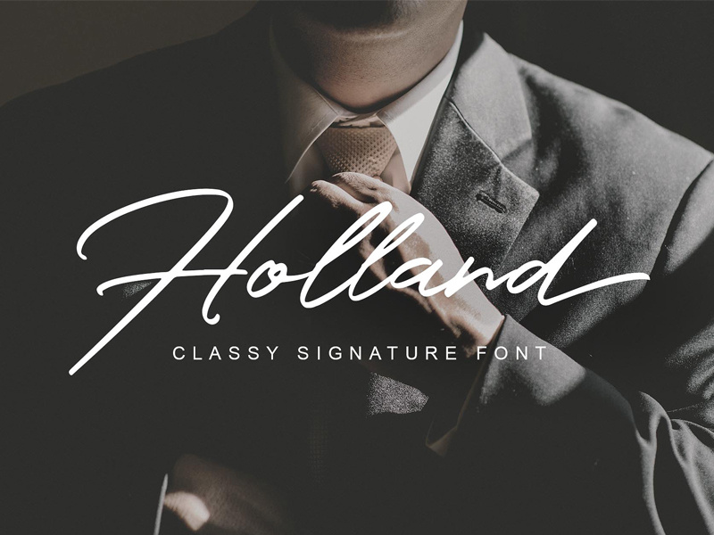 Holland Font classy signature font signature font free download gold branding top elegant font typography modern classy signature