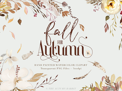 Fall for Autumn - Watercolor Clipart autumn clipart autumn flowers designer graphics digital scrapbook fall clipart hand painted graphics holiday clipart watercolor florals watercolor flowers watercolor graphics wedding clipart wedding graphics